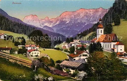 Ramsau Berchtesgaden Kirche Wimbachklamm Kat. Ramsau b.Berchtesgaden