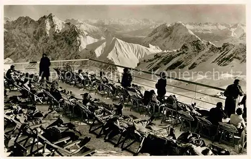 Zugspitze Schneefernerhaus Terrasse Kat. Garmisch Partenkirchen