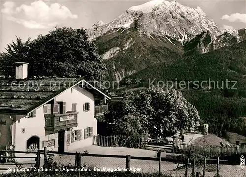 Ramsau Berchtesgaden Berggasthof Zipfhaeusl Alpenstrasse Alpen Kat. Ramsau b.Berchtesgaden