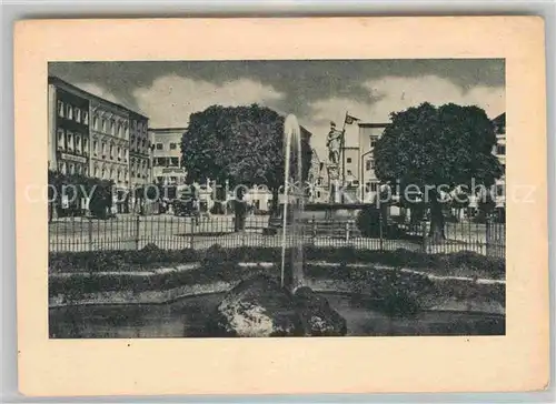 Tittmoning Salzach Stadtplatz Springbrunnen Kat. Tittmoning