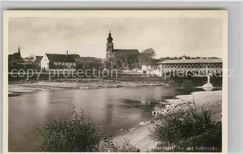 Muehldorf Inn Innbruecke Kirche Kat. Muehldorf a.Inn