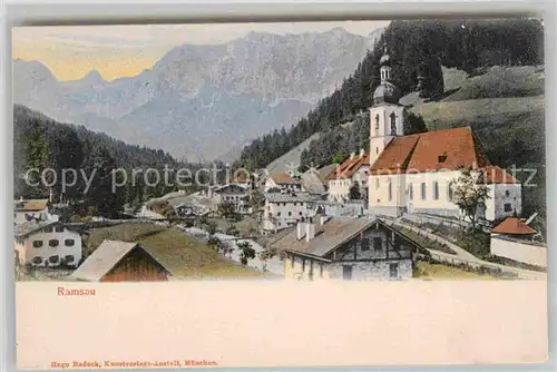 Ramsau Berchtesgaden Kirche Alpen Kat. Ramsau b.Berchtesgaden