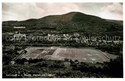 Neustadt Haardt Fliegeraufnahme Stadion und Freibad Kat. Neustadt an der Weinstr.