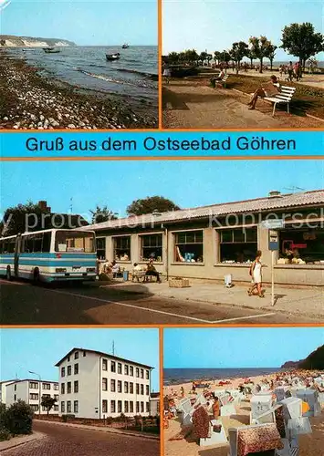 Goehren Ruegen Suedstrand Strandpromenade HO Kaufhalle Erholungsheim Strand Richtung Nordperd Kat. Goehren Ostseebad Ruegen