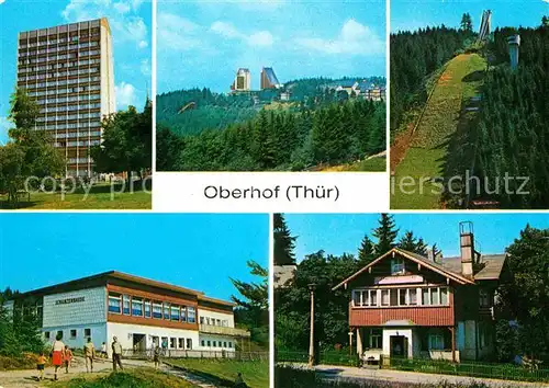 Oberhof Thueringen FDGB Erholungsheim Rennsteig Interhotel Panorama Schanze HO Gaststaette Jugendherberge Kat. Oberhof Thueringen