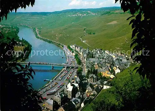 Bernkastel Kues Moselpartie Blick von Burg Landshut Kat. Bernkastel Kues