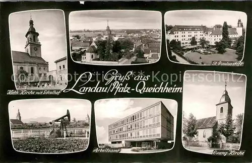 Landau Pfalz Katholische Kirche Arbeitsamt Evangelische Kirche Sankt Paulusstift  Kat. Landau in der Pfalz