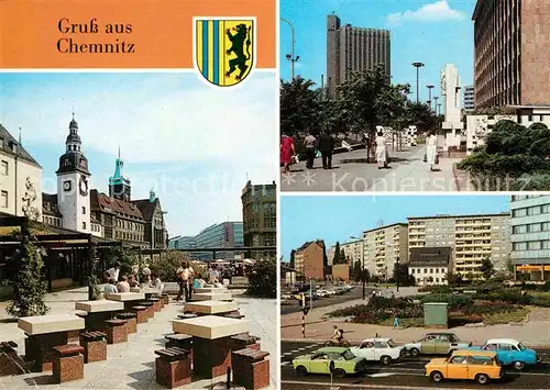 Chemnitz Rosenhof Hotel Kongress Karl Marx Allee Wilhelm Pieck Strasse Kat. Chemnitz