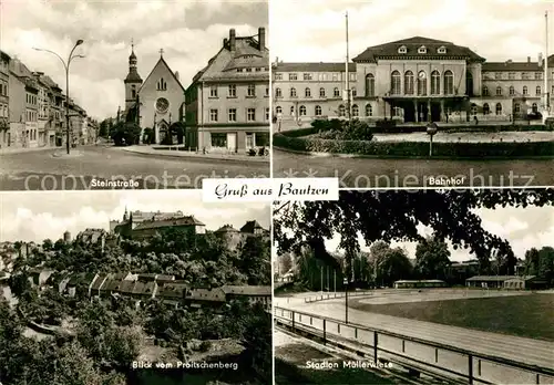 Bautzen Bahnhof Steinstrasse Proitschenberg Stadion Muejllerwiese Kat. Bautzen