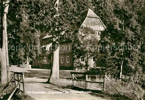 Poebeltal HO Gaststaette Putzmuehle  Kat. Schmiedeberg Osterzgebirge