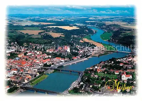 Meissen Elbe Sachsen Albrechtsburg Dom Burgberg Fliegeraufnahme Kat. Meissen