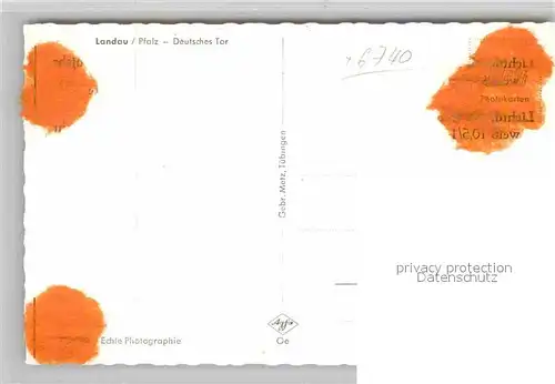 Landau Pfalz Deutsches Tor Kat. Landau in der Pfalz