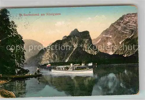 Berchtesgaden Sankt Bartholomae Koenigssee Kat. Berchtesgaden