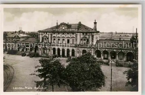 Landau Pfalz Bahnhof Kat. Landau in der Pfalz