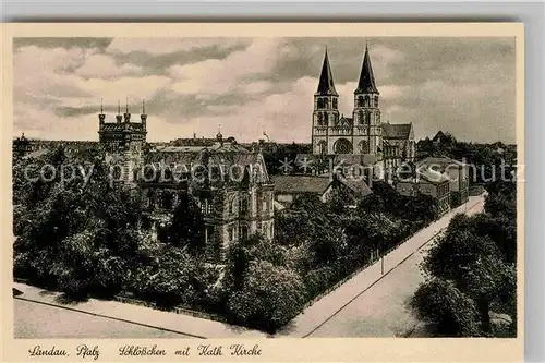 Landau Pfalz Schloss Katholische Kirche  Kat. Landau in der Pfalz