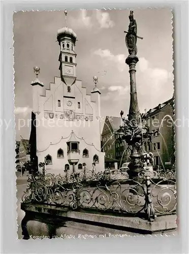 Kempten Allgaeu Rathaus Brunnen Kat. Kempten (Allgaeu)