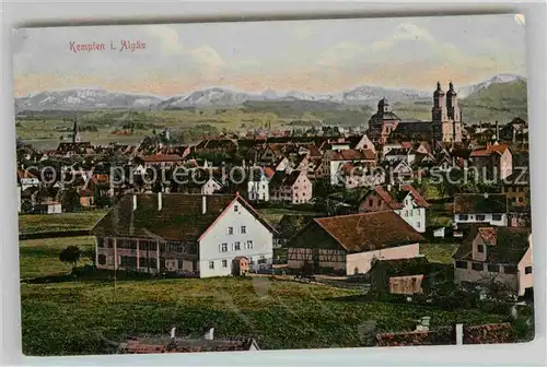 Kempten Allgaeu Lorenz Kirche Panorama Kat. Kempten (Allgaeu)