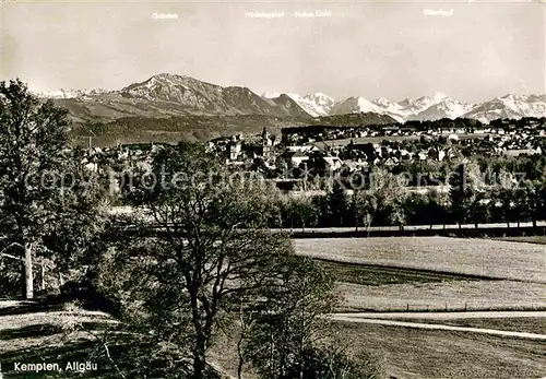 Kempten Allgaeu Alpen Panorama Gruenten Biberkopf Hohes Licht Maedelekopf Kat. Kempten (Allgaeu)