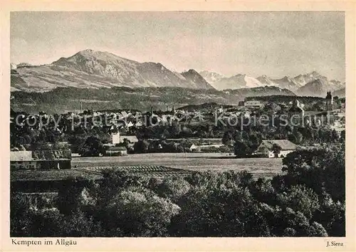 Kempten Allgaeu Panorama Gruenten Alpen Oberstdorfer Berge Kat. Kempten (Allgaeu)