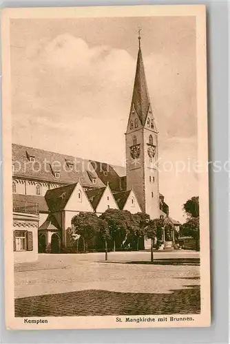 Kempten Allgaeu Sankt Mang Kirche Brunnen Kat. Kempten (Allgaeu)