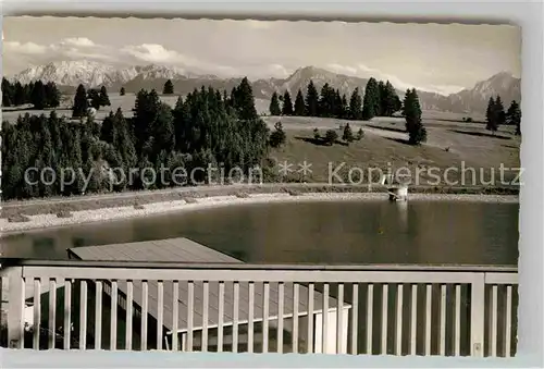 Forggensee Schwangau Staudamm Hochplatte Geiselstein Tegelberg Saeuling Kat. Schwangau