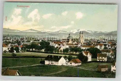 Kempten Allgaeu Lorenz Kirche Sankt Alpen Panorama Kat. Kempten (Allgaeu)