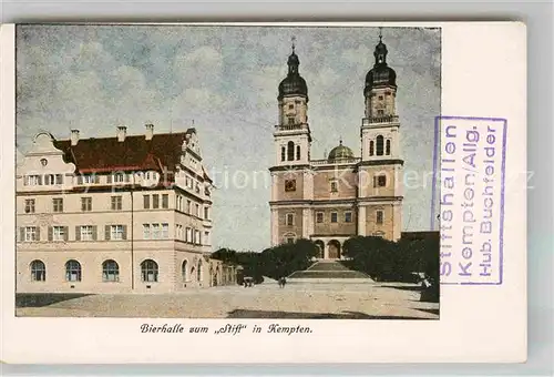 Kempten Allgaeu Bierhalle Stift  Kirche Kat. Kempten (Allgaeu)