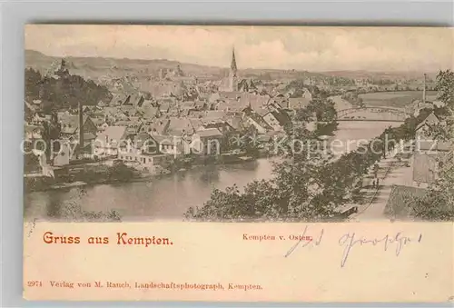 Kempten Allgaeu Iller Kirche Panorama Kat. Kempten (Allgaeu)