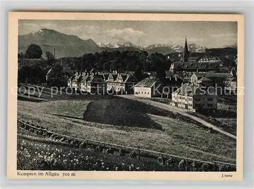 Kempten Allgaeu Panorama Kirche Alpen Kat. Kempten (Allgaeu)