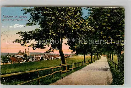 Kempten Allgaeu Blick vom Stiftskeller Panorama Kat. Kempten (Allgaeu)