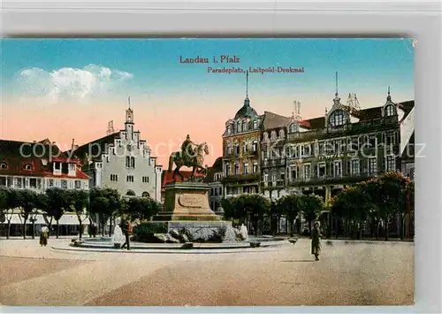 Landau Pfalz Paradeplatz Luitpold Denkmal Kat. Landau in der Pfalz