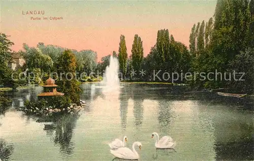 Landau Pfalz Partie im Ostpark Kat. Landau in der Pfalz