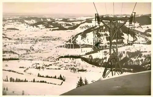 Steibis Blick von der Imbergbahn Kat. Oberstaufen