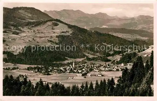 Oberstaufen Blick zum Bregenzer Wald Kat. Oberstaufen