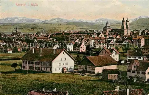 Kempten Allgaeu Panorama Kirche Kat. Kempten (Allgaeu)