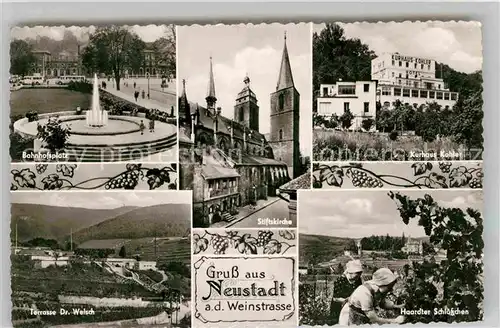 Neustadt Weinstrasse Kurhaus Kohler Stiftskirche Terrasse Dr. Welsch Haardter Schloss Kat. Neustadt an der Weinstr.