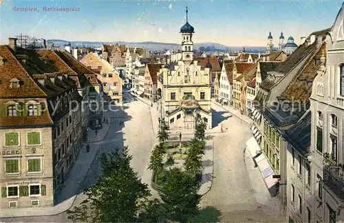 Kempten Allgaeu Rathausplatz Kirche Kat. Kempten (Allgaeu)