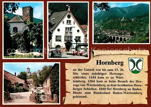 Hornberg Schwarzwald Burg Gasthaus Schwarzwaldbahn Kat. Hornberg