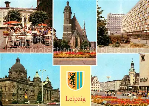 Leipzig Naschmarkt Alte Handelsboerse Thomaskirche Pelzzentrum Bruehl Georgi Dimitroff Museum Markt Kat. Leipzig