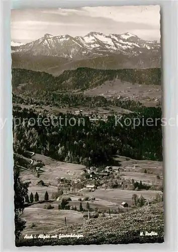 Aach Oberstaufen Panorama Kat. Oberstaufen