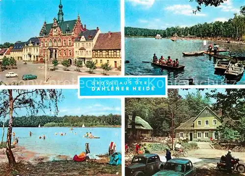 Dahlener Heide Rathaus Waldbad Schmannewitz Dammuehlenteich Hospitalhuette Kat. Dahlen Sachsen