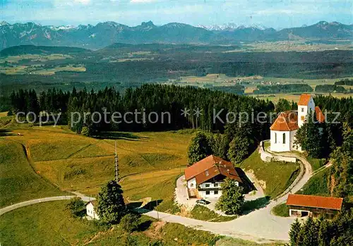 Bernbeuren Gasthof Auerberg Kirche Alpenpanorama Fliegeraufnahme Kat. Bernbeuren