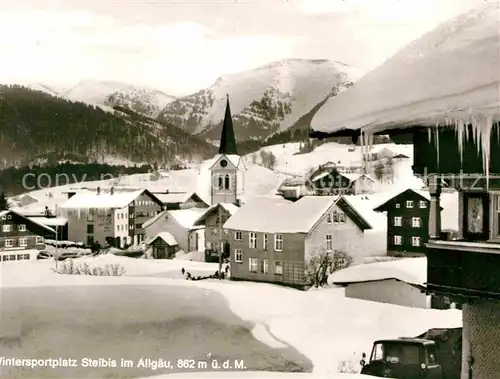 Steibis Ortsansicht mit Kirche Wintersportplatz Hochgrat Allgaeuer Alpen Kat. Oberstaufen