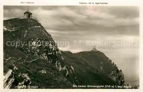 Oberstaufen Gruentengipfel im Allgaeu Kat. Oberstaufen