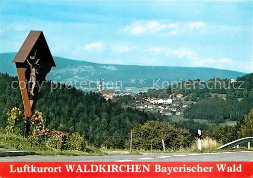 Waldkirchen Niederbayern Panorama Wegekreuz Kat. Waldkirchen