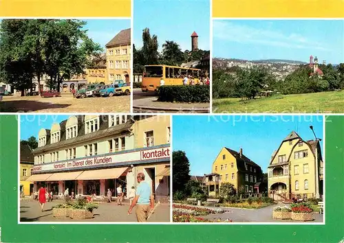 Auerbach Erzgebirge Altmarkt Schlossblick Teilansicht Friedensplatz Philipp Mueller Platz Kat. Auerbach Erzgebirge