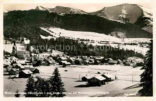 Oberstaufen mit Hochgrat und Rindalphorn Kat. Oberstaufen