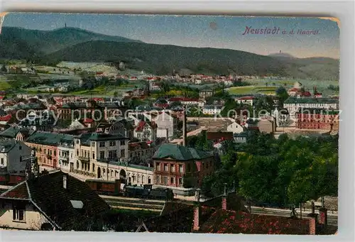 Neustadt Haardt Stadtansicht mit Bahnhof Kat. Neustadt an der Weinstr.