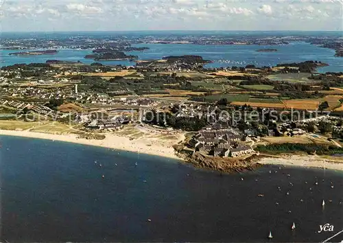 Arzon Vue aerienne Domaine des Remparts Plages de Kerjouanno Iles du Golfe Kat. Arzon