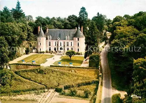 Amboise Vue aerienne du Chateau de Pray Hotel Restaurant Kat. Amboise